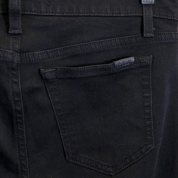 Joe’s Jeans “Flawless The Pheonix Ankle” black jeans with leather patch knees - Picture 5 of 8